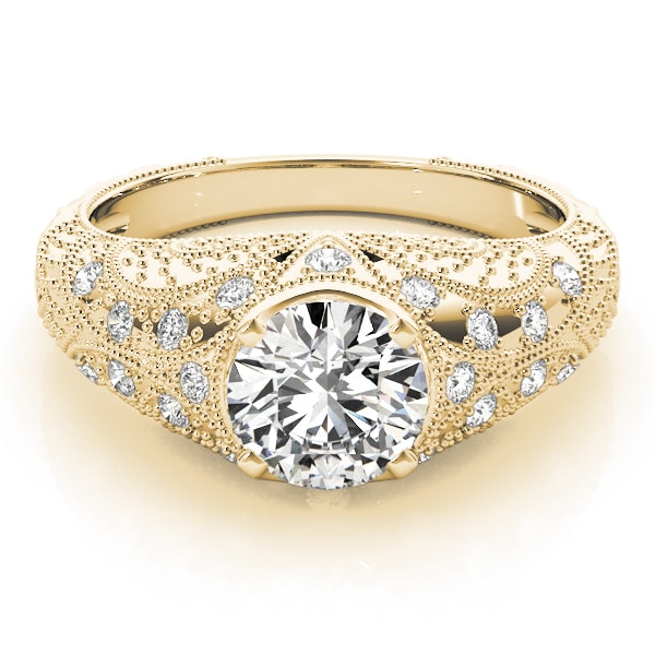 14K Yellow Gold 1 1/5 ct tw Vintage Diamond Engagement Ring