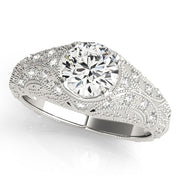 18K White Gold 1 1/5 ct tw Vintage Diamond Engagement Ring