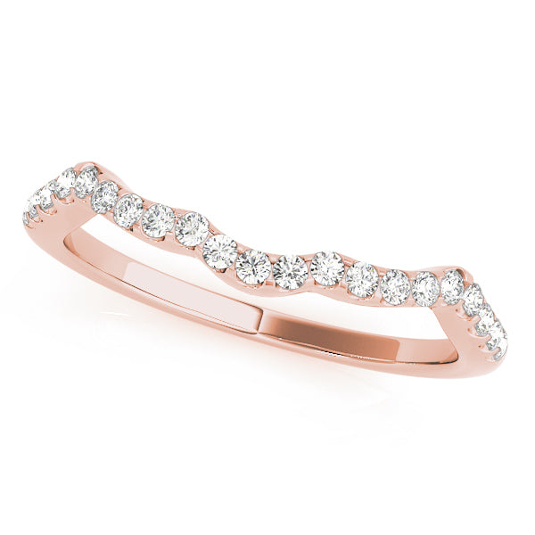 14K Rose Gold 1/5 ct tw Diamond Wedding Ring