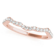 14K Rose Gold 1/5 ct tw Diamond Wedding Ring