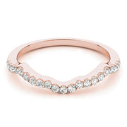 18K Rose Gold 1/5 ct tw Diamond Wedding Ring