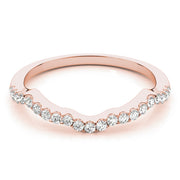 18K Rose Gold 1/5 ct tw Diamond Wedding Ring