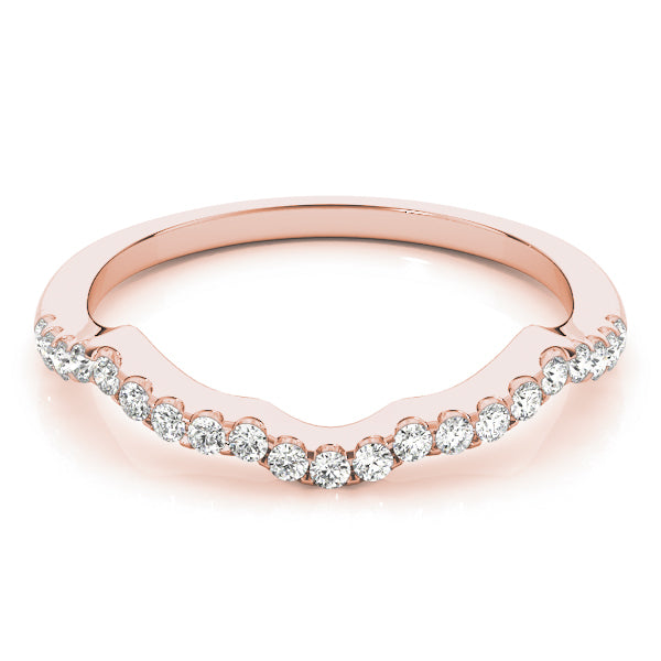 18K Rose Gold 1/5 ct tw Diamond Wedding Ring