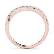 18K Rose Gold 1/5 ct tw Diamond Wedding Ring