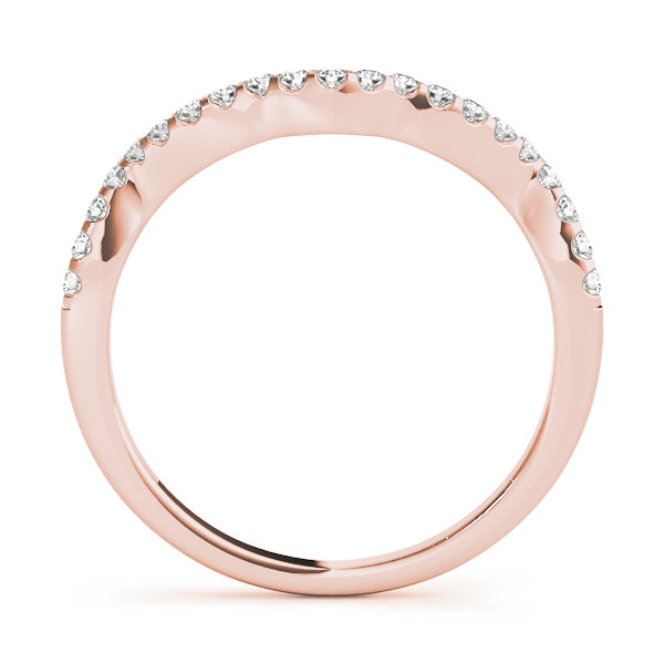 18K Rose Gold 1/5 ct tw Diamond Wedding Ring