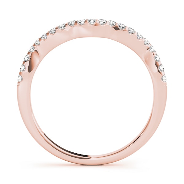18K Rose Gold 1/5 ct tw Diamond Wedding Ring