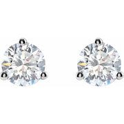 14K White 1 CTW Lab-Grown Diamond Stud Earrings