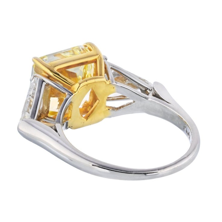 Radiant Cut Diamond Fancy Yellow Ring