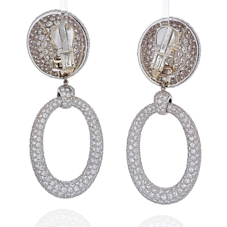 David Webb Bombe Hanging Knocker Earrings