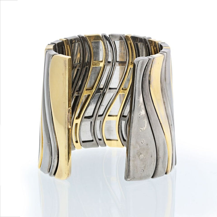 Marina B. Hematite Large Cuff Bangle