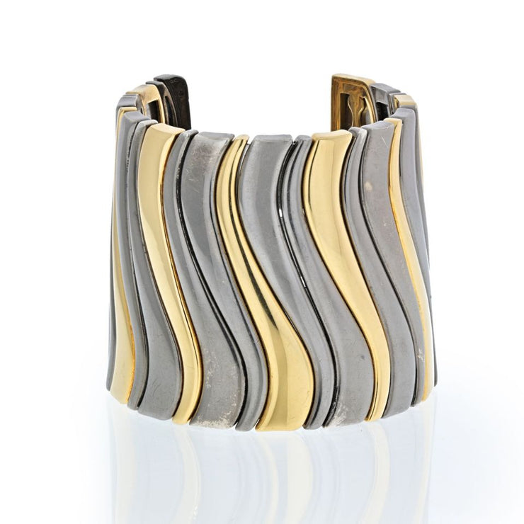 Marina B. Hematite Large Cuff Bangle