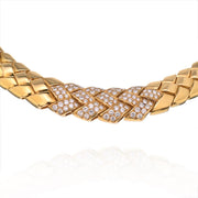 Van Cleef & Arpels Substantial Woven Diamond Collar Necklace