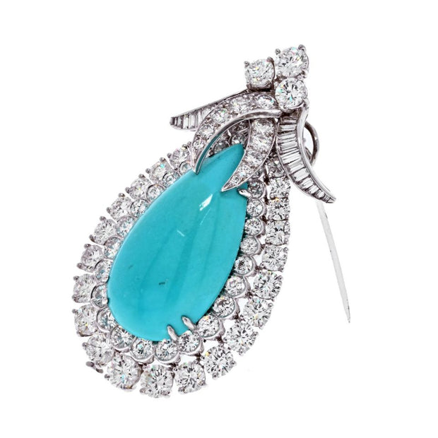 David Webb Turquoise Diamond Necklace