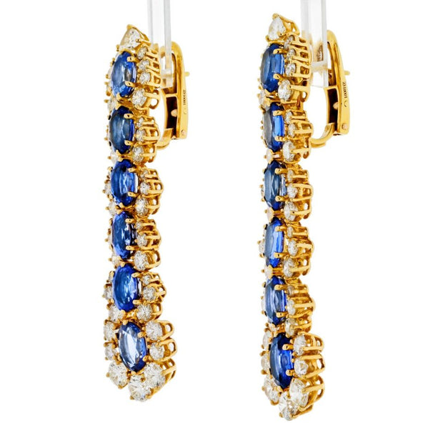 Marina B. Diamond And Sapphire Drop Earrings