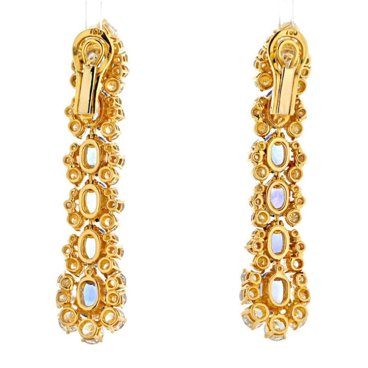 Marina B. Diamond And Sapphire Drop Earrings