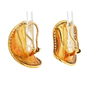 Angela Cumming 1987 Concave Lima Diamond Earrings