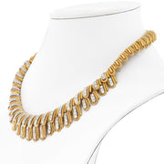 David Webb Diamond Feather Collar Rope Necklace