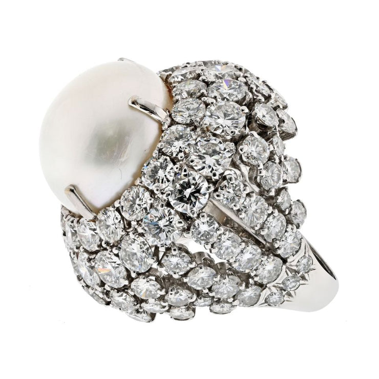 David Webb South Sea Pearly Cocktail Ring