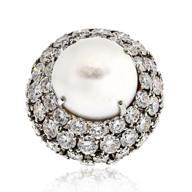 David Webb South Sea Pearly Cocktail Ring