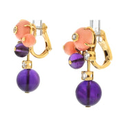 Cartier Delices de goa Delices De Goa Diamond, Coral And Amethyst Earrings