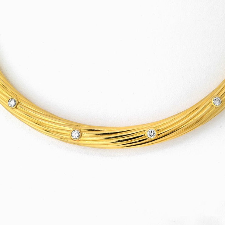 Cartier Fluted Twist Diamond Choker Necklace