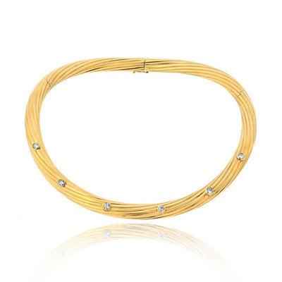 Cartier Fluted Twist Diamond Choker Necklace