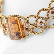 Hermes Citrine Braided Choker Necklace