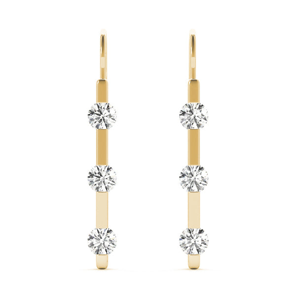 Three Stone Diamond Earring