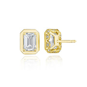 Emerald Diamond Stud Earring - 2.07ct