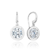 Diamond French Wire Earring - 4.08ct