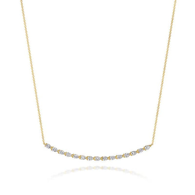 Pear Diamond Necklace in 18k Yellow Gold