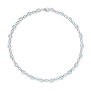 Sky Blue Topaz Link Necklace