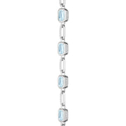 Sky Blue Topaz Link Necklace