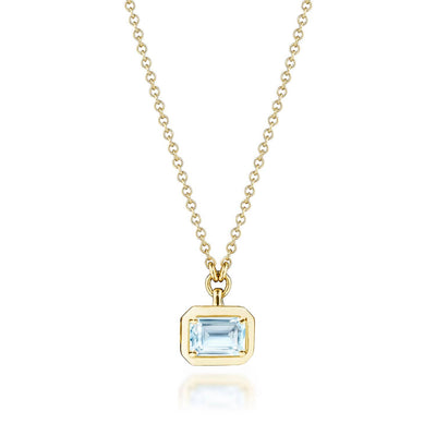 Sky Blue Topaz Necklace - 0.7ct