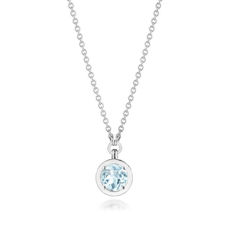 Sky Blue Topaz Necklace - 0.7ct