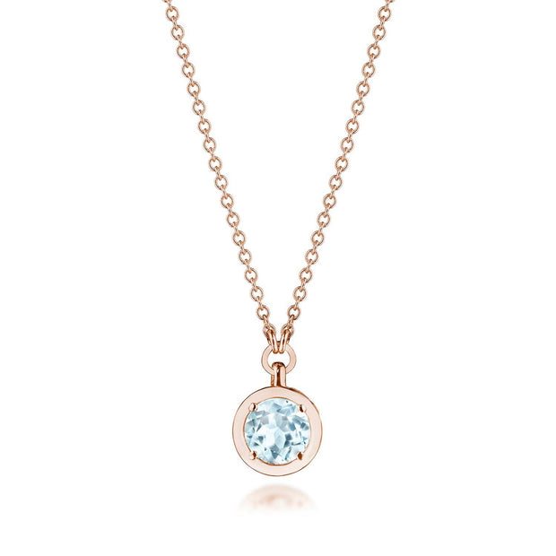 Sky Blue Topaz Necklace - 0.7ct