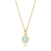 Sky Blue Topaz Necklace - 0.7ct