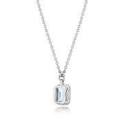 Sky Blue Topaz Necklace - 0.7ct