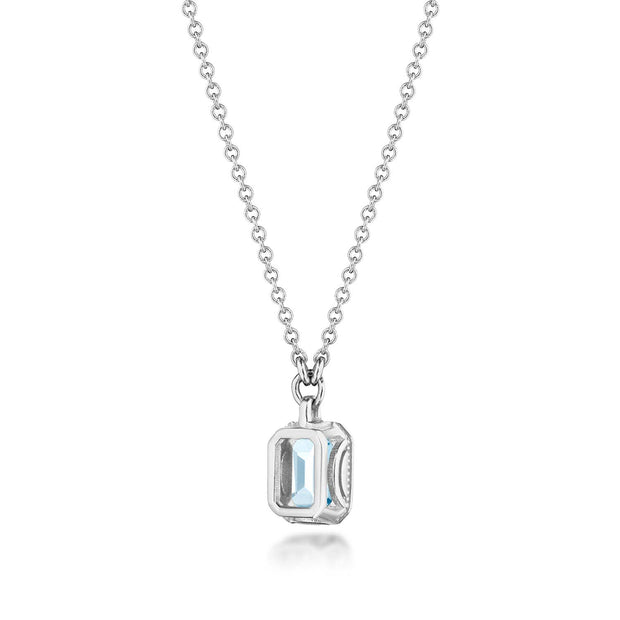 Sky Blue Topaz Necklace - 0.7ct