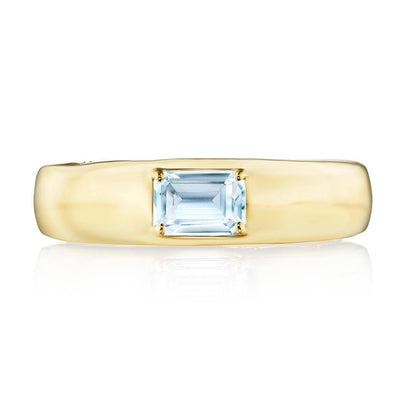 Domed Sky Blue Topaz Ring - 0.7ct