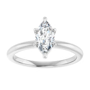 14K White Gold 3/4 CT Marquise Diamond Solitaire Engagement Ring