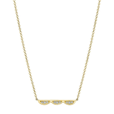 Closed Crescent Diamond Necklace - Petite