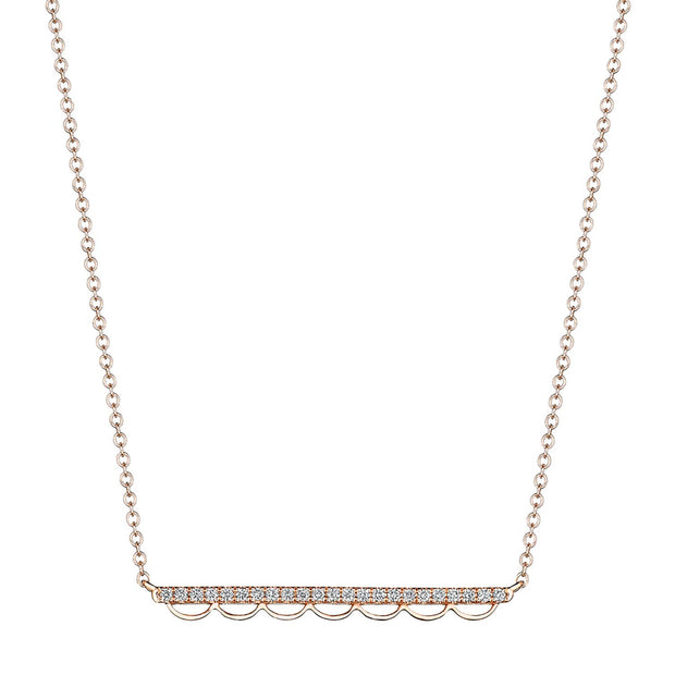 Open Crescent Diamond Necklace