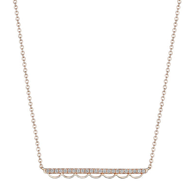 Open Crescent Diamond Necklace