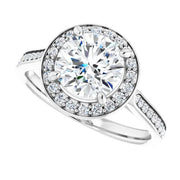 Cathedral Diamond Pinpoint Halo Engagement Setting