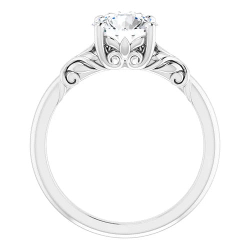 Graduated Scrollwork Solitaire Engagement Setting
