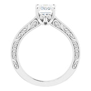 Classic Cathedral Scrollwork Solitaire Engagement Setting