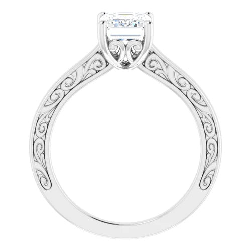 Classic Cathedral Scrollwork Solitaire Engagement Setting