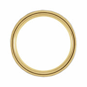 Mens 18K Yellow Gold PVD Tungsten 8 mm Grooved Hammered Band