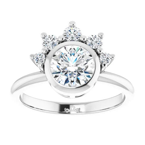Bezel Set Diamond Bright Engagement Setting